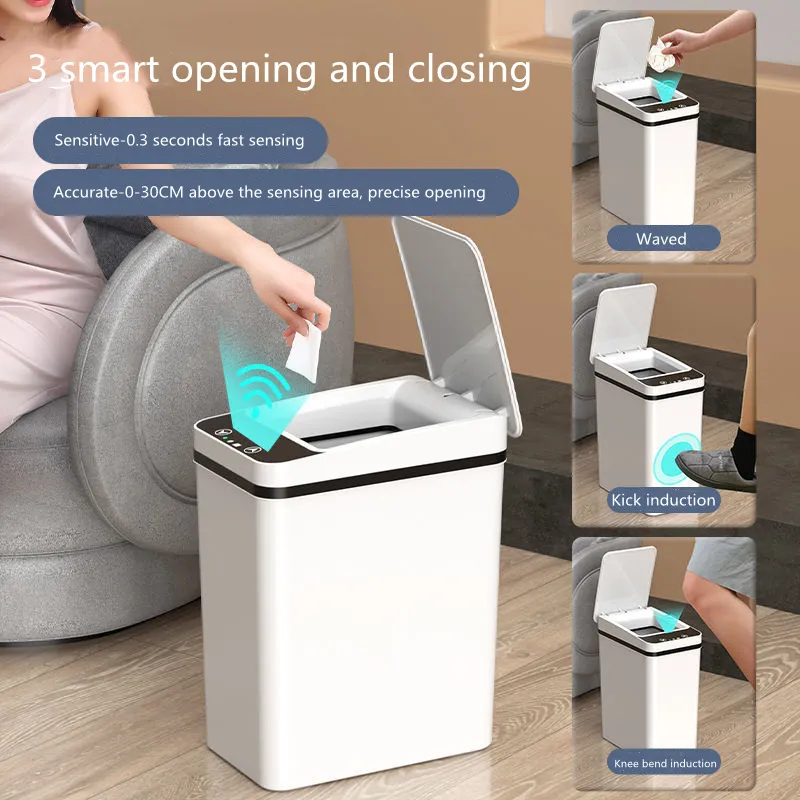 Cubo De Basura Con Sensor Inteligente De 12L Cubo De Basura