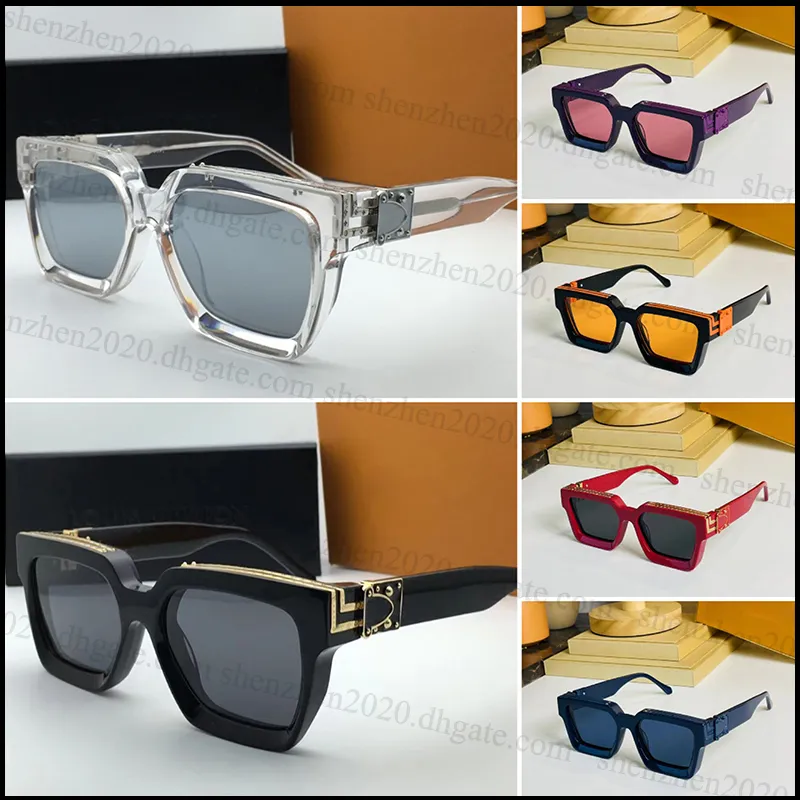 Premium 15colors Fashion Square Полно фрейм женские солнцезащитные очки для мужчин для мужчин Женские солнцезащитные очки летние солнцезащитные очки с подарочной коробкой