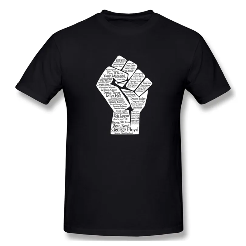 그들의 이름은 Black Lives Matter t Shi 남성의 기본 짧은 슬리브 티셔츠 유럽 크기 T200827