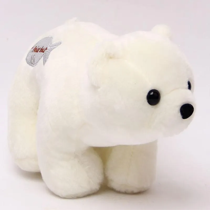 Przedmioty dekoracyjne figurki 30cm Super piękny niedźwiedź polarny rodzina wypchane pluszowe uspokajające zabawki prezent dla dzieci wygodna dekoracja sypialni S