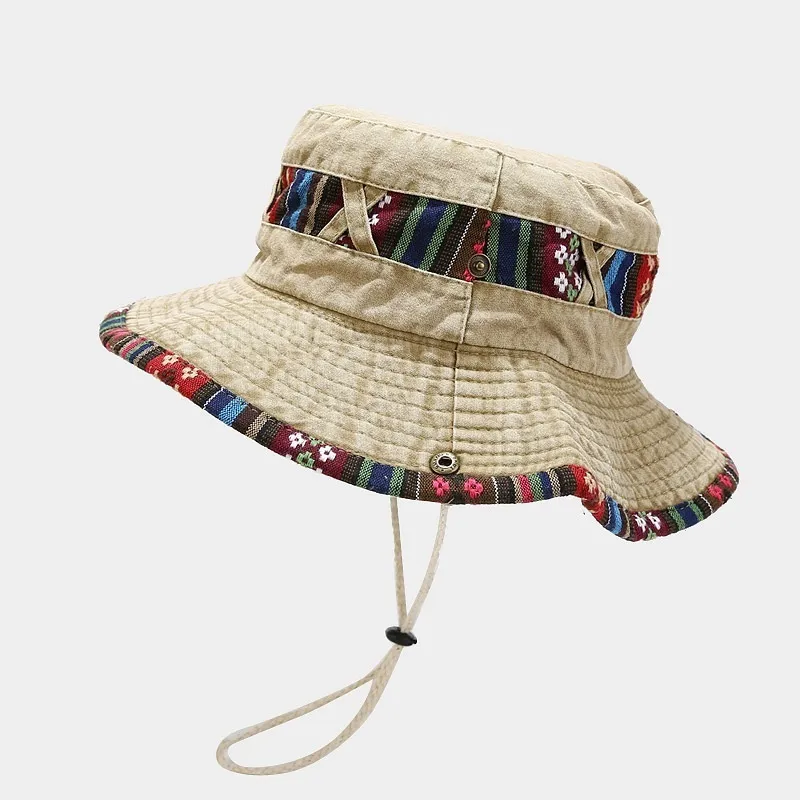 Retro Print Anti Sun Hippie Bucket Hat For Men And Women Perfect