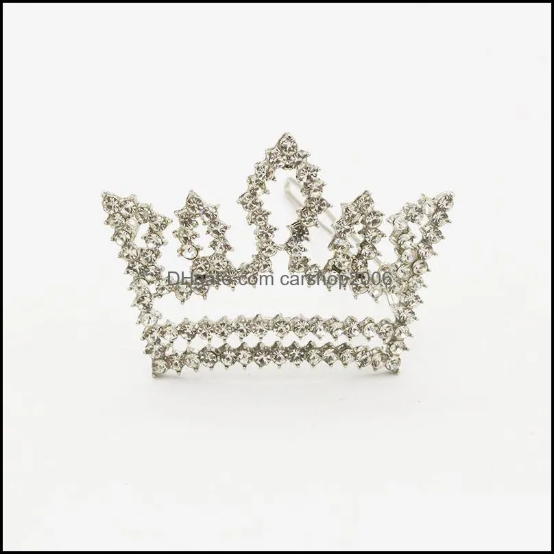 crown brooches pins high quality fashion jewelry christmas brooches eye-catching exquisite crown brooch carshop2006