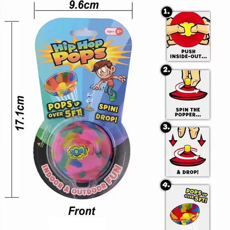 UPS rubber elastic bowl rainbow color Decompression toy non-deformable jump ball children's educational toy gift