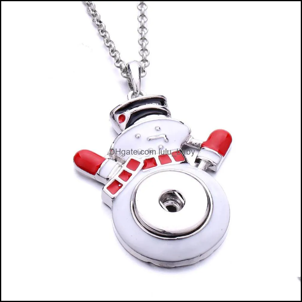 christmas tree shape snap button pendant necklace fit 18mm snaps buttons jewelry snaps necklaces for women mom gift lulubaby