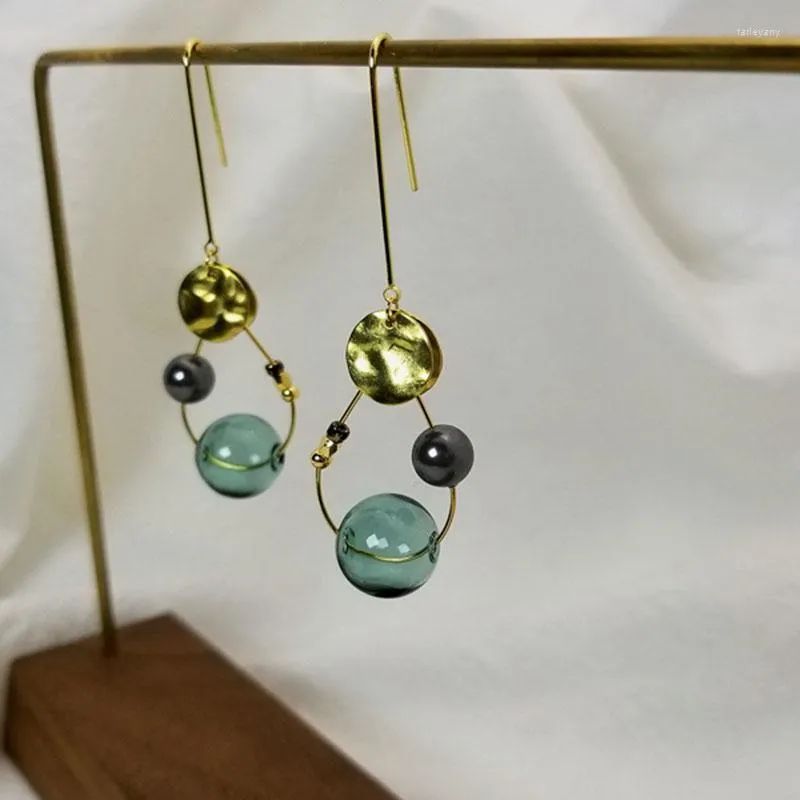 Dingle ljuskrona original chic bubbla örhängen för kvinnor handgjorda glas boll unika öron mode smycken 2022 gåva herdangle farl22