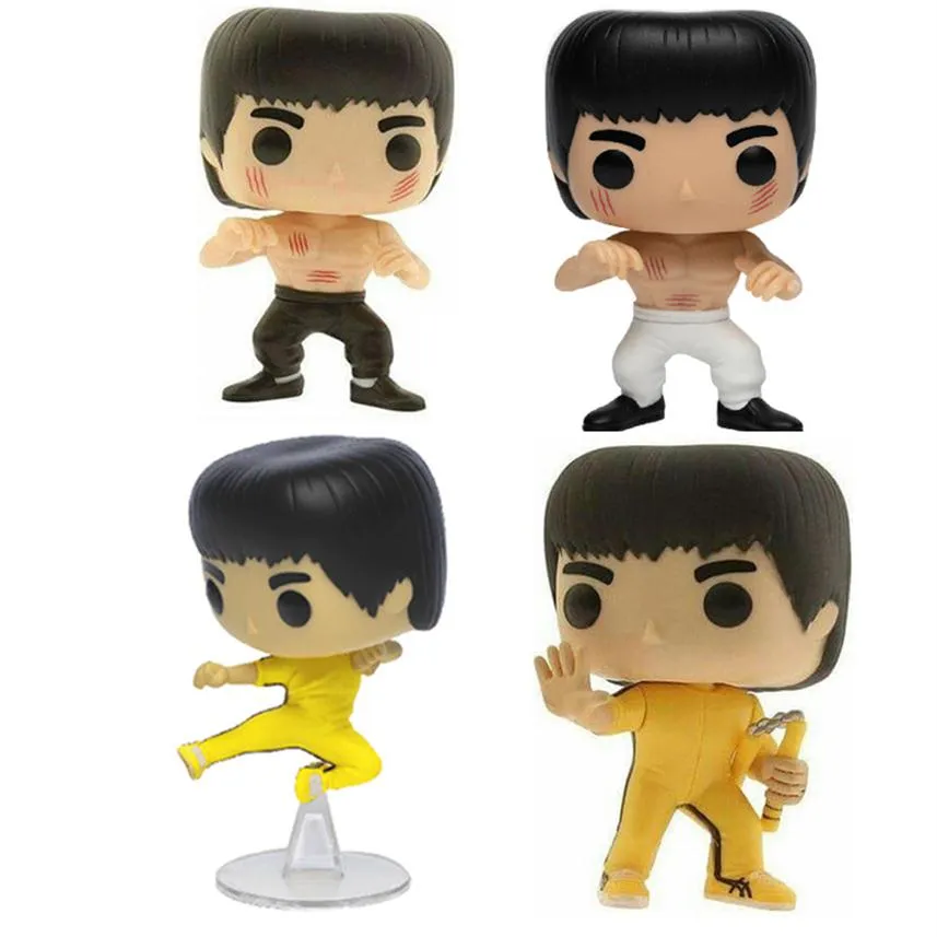 Figuras Pop Funko Bruce Lee Anime #218 #219 Figura de ação PVC Modelo colecionável Toys Childrens Aniversário Gift235k