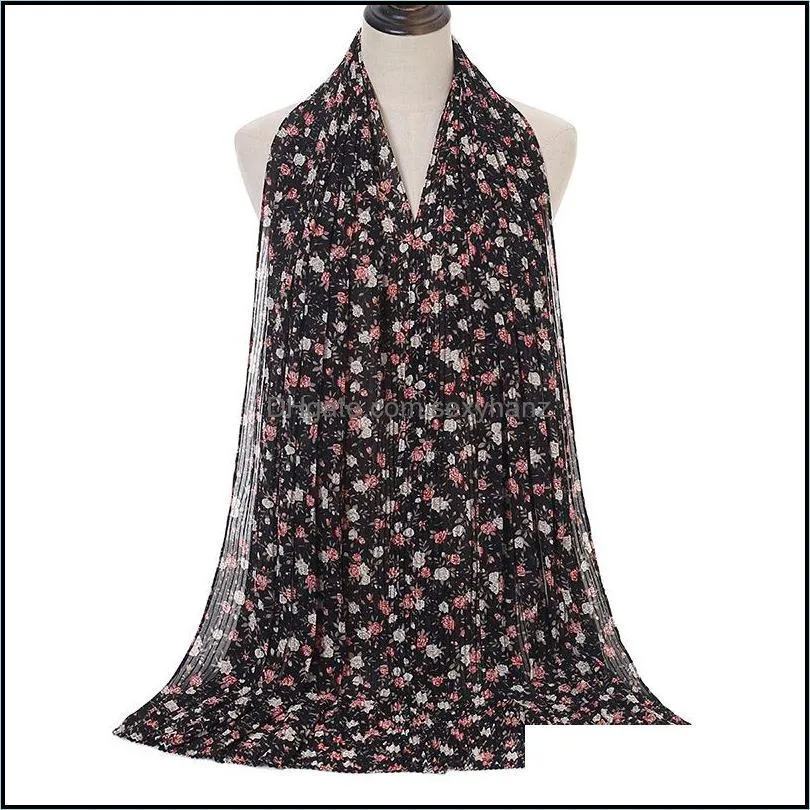 women printed chiffon hijab scarf soft floral muslim chiffon hijab head scarf wraps new designs