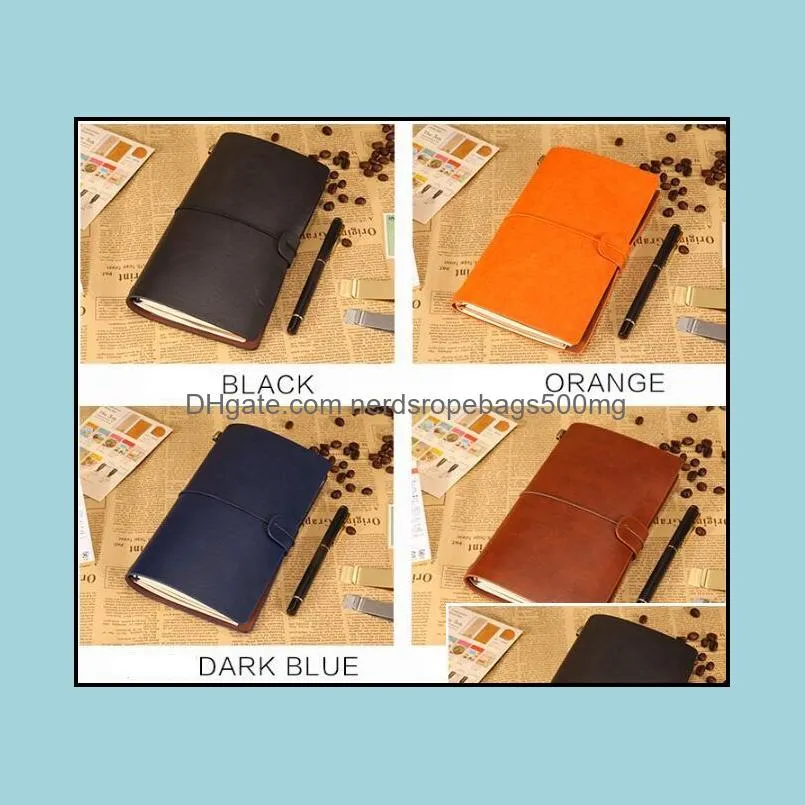 cowhide notebook viungate pu leather notepads portable travel journal Student notebook korean stationery paper Christmas gifts memo