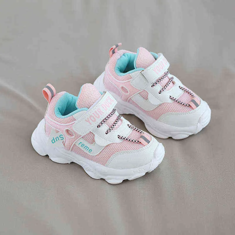 Yumuşak Alt Sonbahar Çocuk Kız UNISEX SEAler Bebek Spor Ayakkabıları Çocuk Moda Mesh Slip Slip Sıradan Ayakkabı 2021 1 2 3 6 Yıl G220527