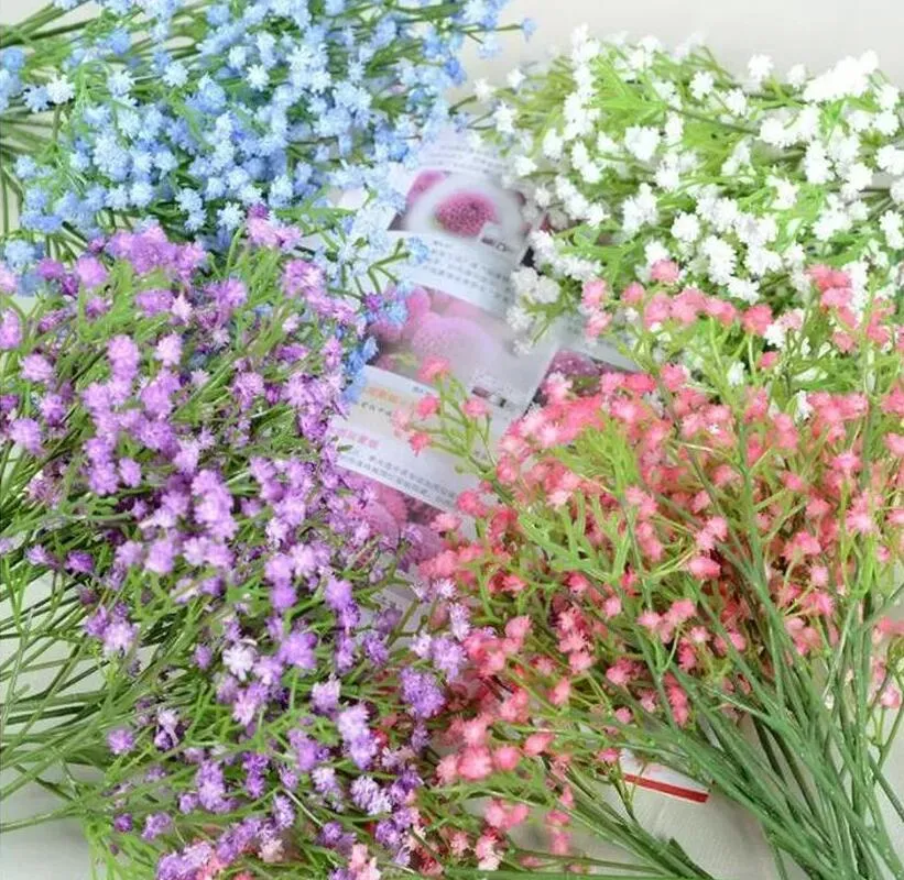 Gypsophila 90Heads 52cm Babies Breath Artificial Flowers Plastic Gypsophila DIY Floral Bouquets