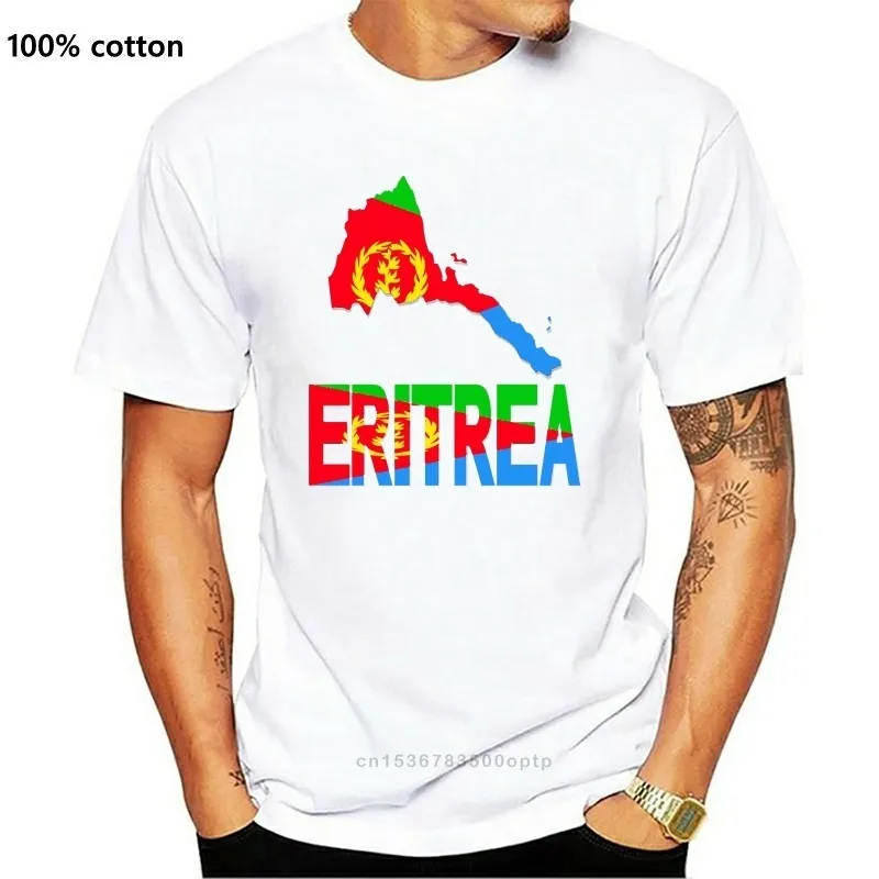 Забавные мужчины футболка новинка футболка женщин Эритрея карта эритрейский флаг Африка Футболка 220608