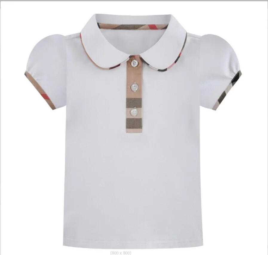 Zomer kindermode baby katoenen T-shirt met korte mouwen, minimaal ontwerp kind revers top POLO-shirt voor jongen en meisje