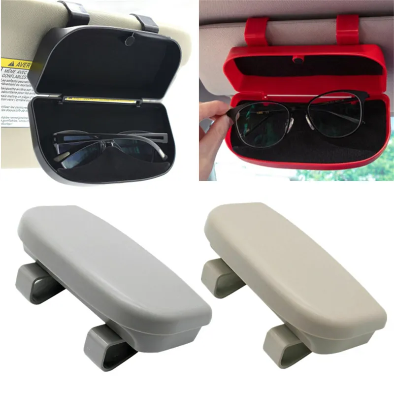 Car Glasses Holder Case Sunglasses Box Magnetic Sun Visor Organizer Interior Storage Sunglass For 220615