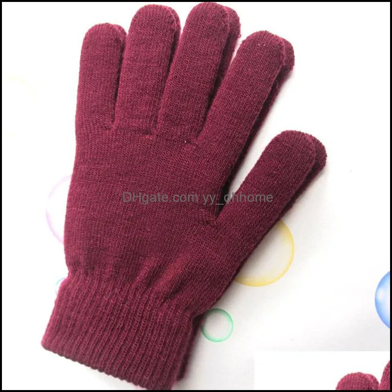 thicken warm winter gloves elastic knitting full finger glove solid color man lady glove outdoor mountain bike gloves mittens vt0888