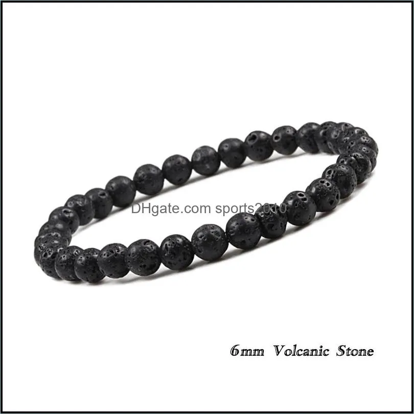 6mm 8mm 10mm natural volcanic stone beads strand bracelets black lava men bracelet aromatherapy  oil diffuser bang sports2010