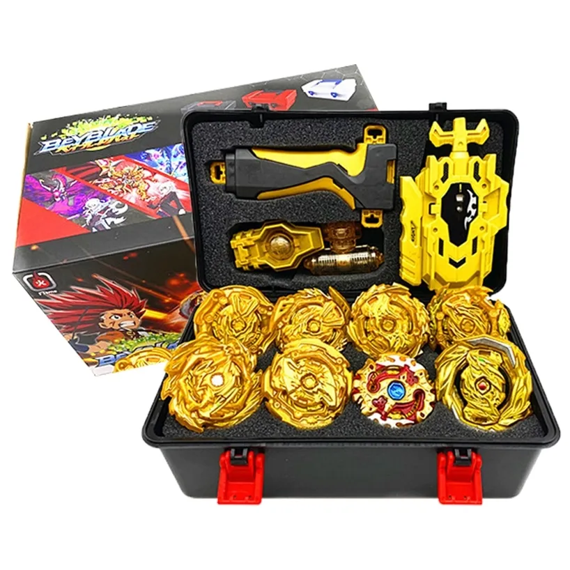 Tomy Beyblade Burst GT Gold Set Başlatıcıları Oyuncak Gyro Toupie Metal God Fafnir Spinning Bayblade Bey Bıçakları Çocuklar İçin 220505