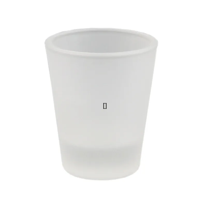 1.5 oz Sublimation Shot Glass Blanc Blanc Verres À Vin Transfert De Chaleur Potable Tasses DIY Personnalisé Givré Clair Liqueur Tasses Whisky GCF14431