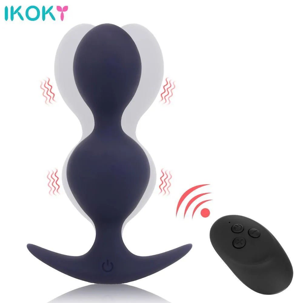 Masseur de Prostate vibrant, jouet sexy pour femme et homme, Plug Anal, produits pour adultes, télécommande, vibrateur à perles