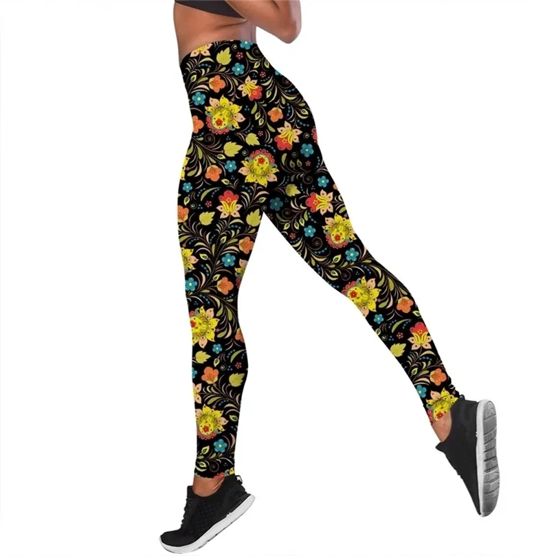 Kobiety legginsy Hawaje Bohemia Drukuj elastyczność wysokiej talii nogawka 3D swobodna kobieta do spodni do joggingu na świeżym powietrzu W220617