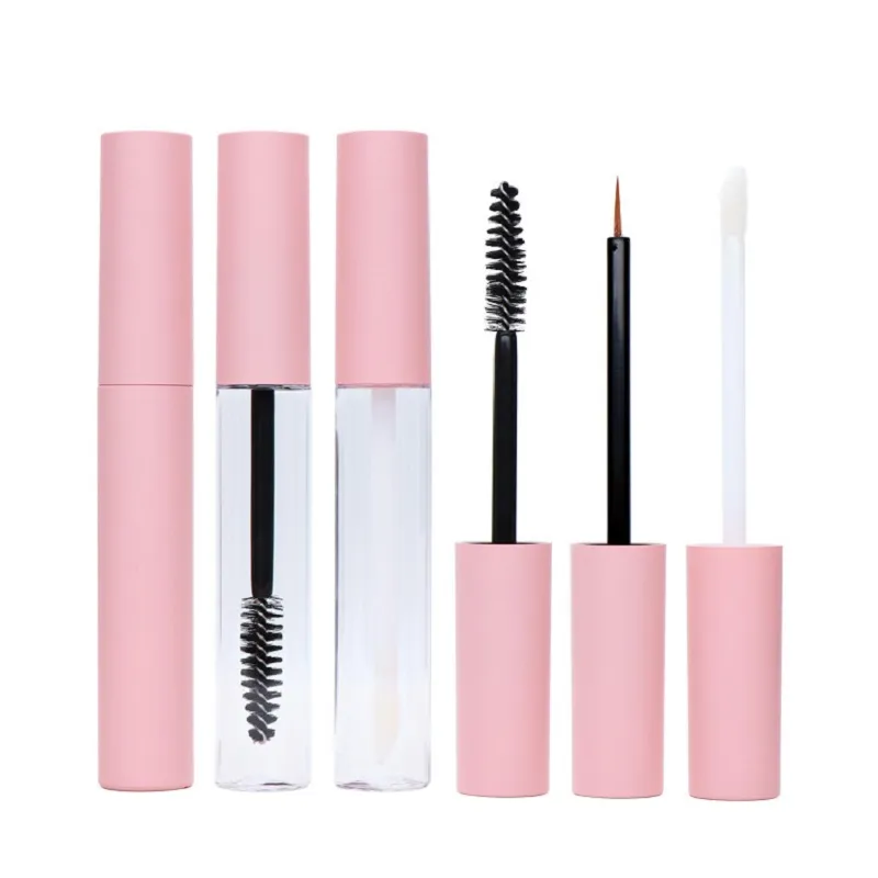 10 ml lege matte roze lip glanst buis duidelijke mascara verpakking fles lipgloss vloeibare lippenstift lip tint olie cosmetische oogvoering navulbare container