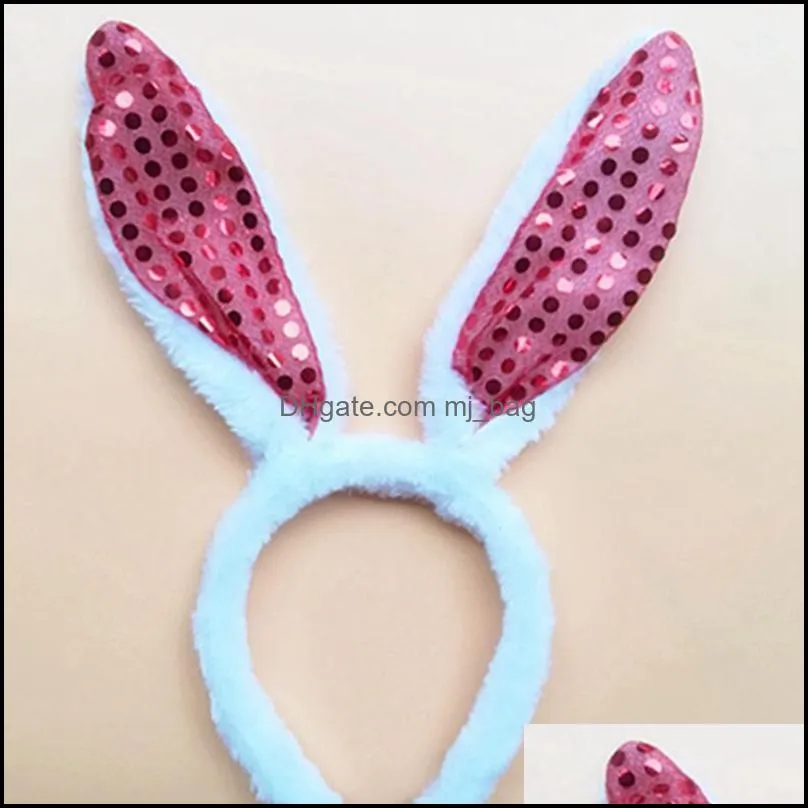 plush bunny ears hairbands cute bunny headband easter bunny ears hairbands for party decoration party favor