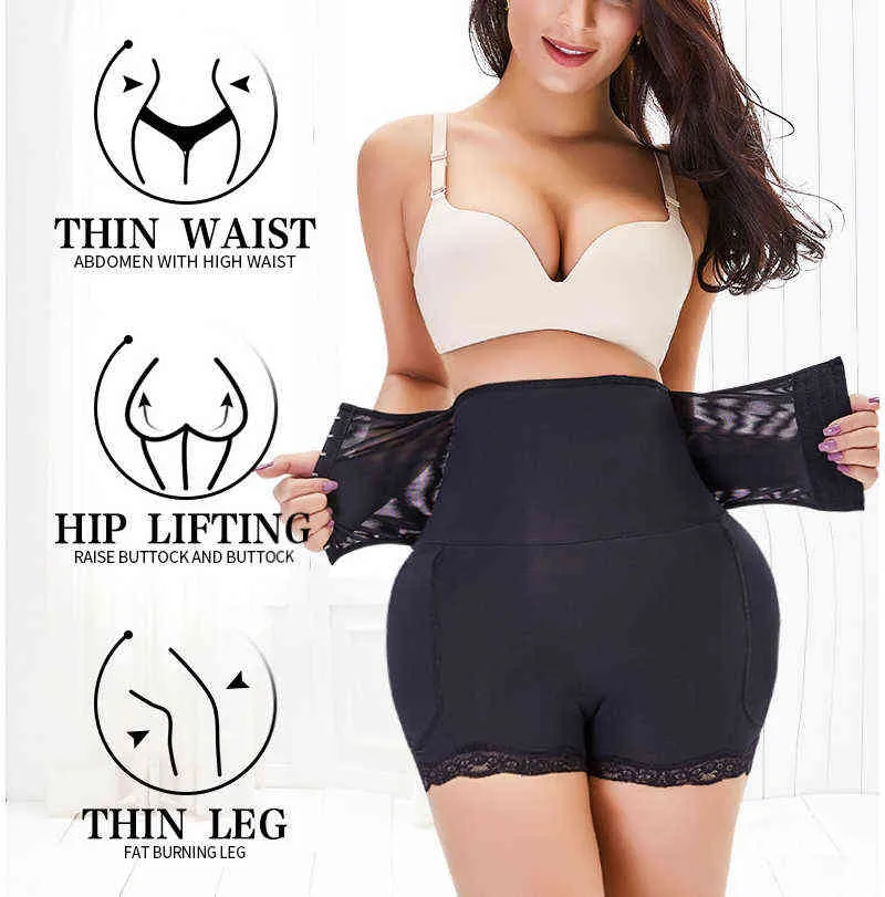 Sexy Big Ass Booty Hip Enhancer Body Shapers High Waist Trainer Push Up  Butt Lifter Shorts Slim Tummy Control Briefs shapewear L220802