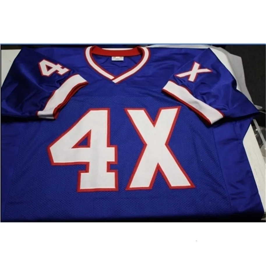 Uf Chen37 Goodjob Uomo Giovani donne Vintage # 4X Marv Levy Hof 2001 Jsa Cert Maglia da calcio cucita taglia s-5XL o personalizzata con qualsiasi nome o numero di maglia