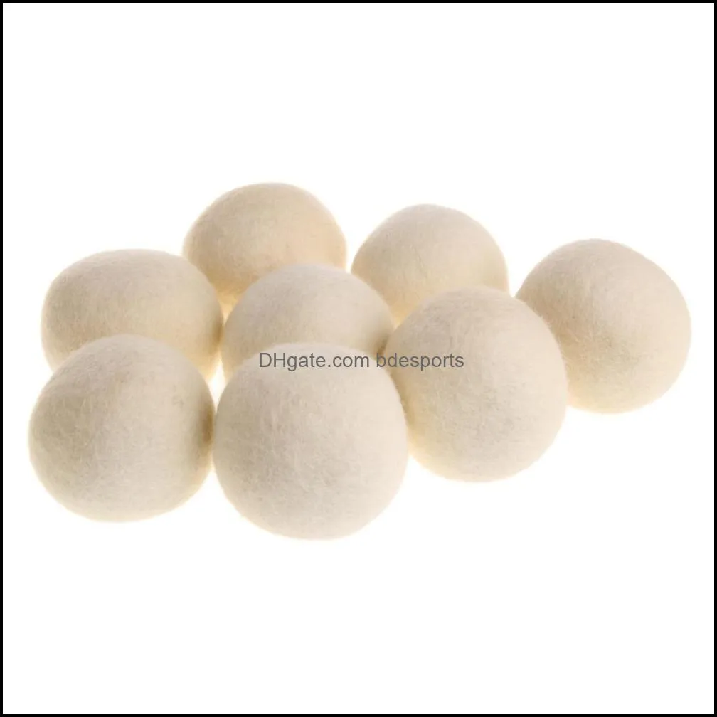 7cm Reusable Laundry Clean Ball Natural Organic Laundry Fabric Softener Ball Premium Organic Wool Dryer Balls