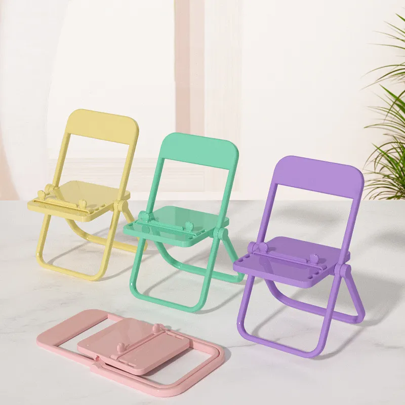 Krzesło Telefon komórkowy Mocowanie Dekoracji Desktop Składany Słodkie Niszowe Siedzenie Telefonu