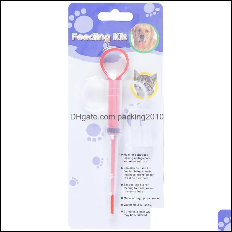 pet medicine-syringe tablet pill gun piller push dispenser medicine water milk syringe dog cat puppy feeder kit