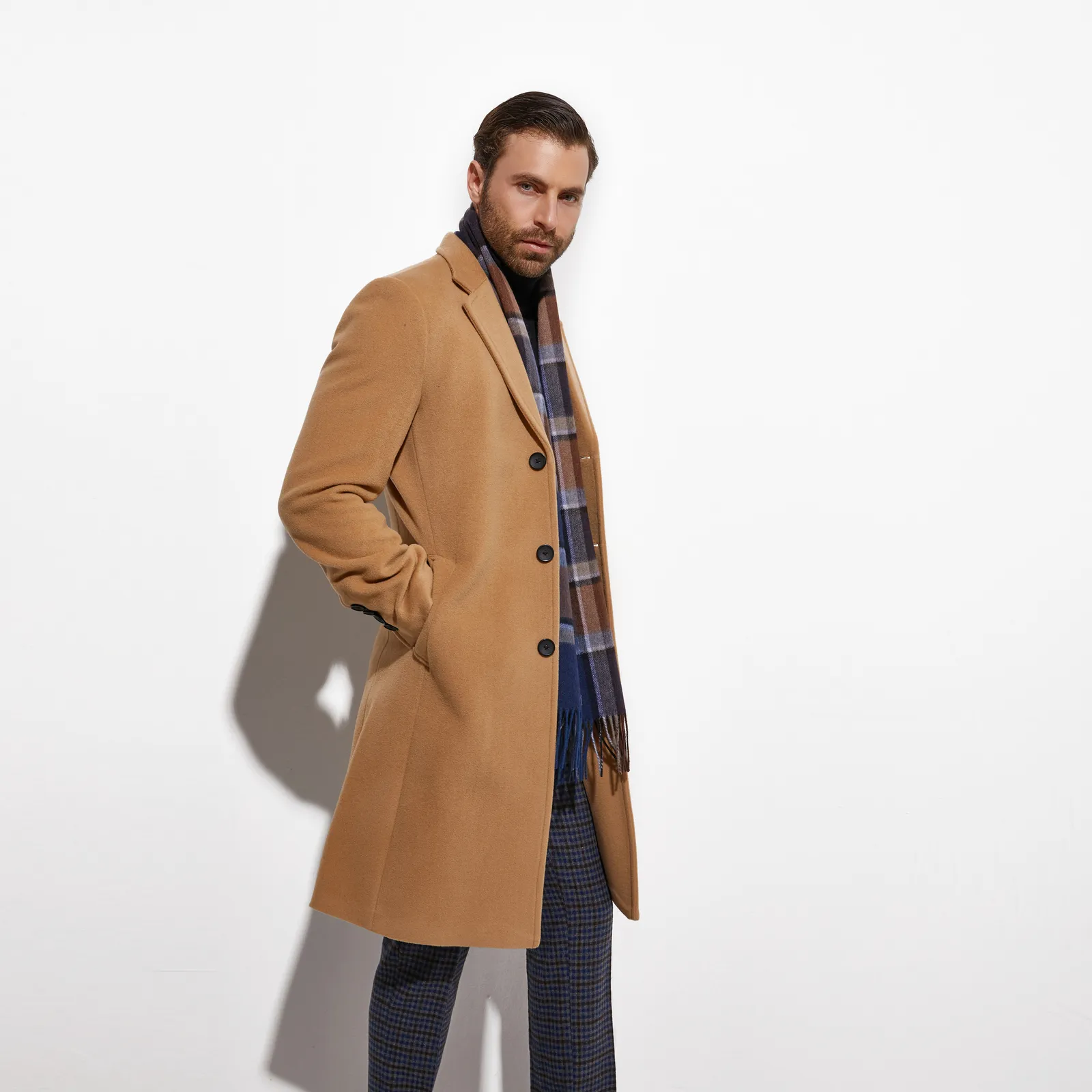 Golden Wool Blend Coat