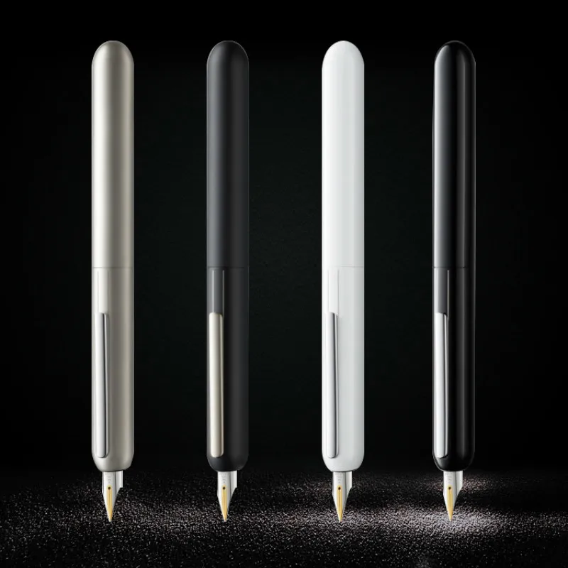 Lüks Kırmızı Dot Tasarım Ödülü LM iletişim odak noktası 3 Çeşme Pen Siyah Titanyum İpucu Yazı Yazma Akıcı Mürekkep Geri Çekilebilir Kalemler Hediye Kore Kırtasiye