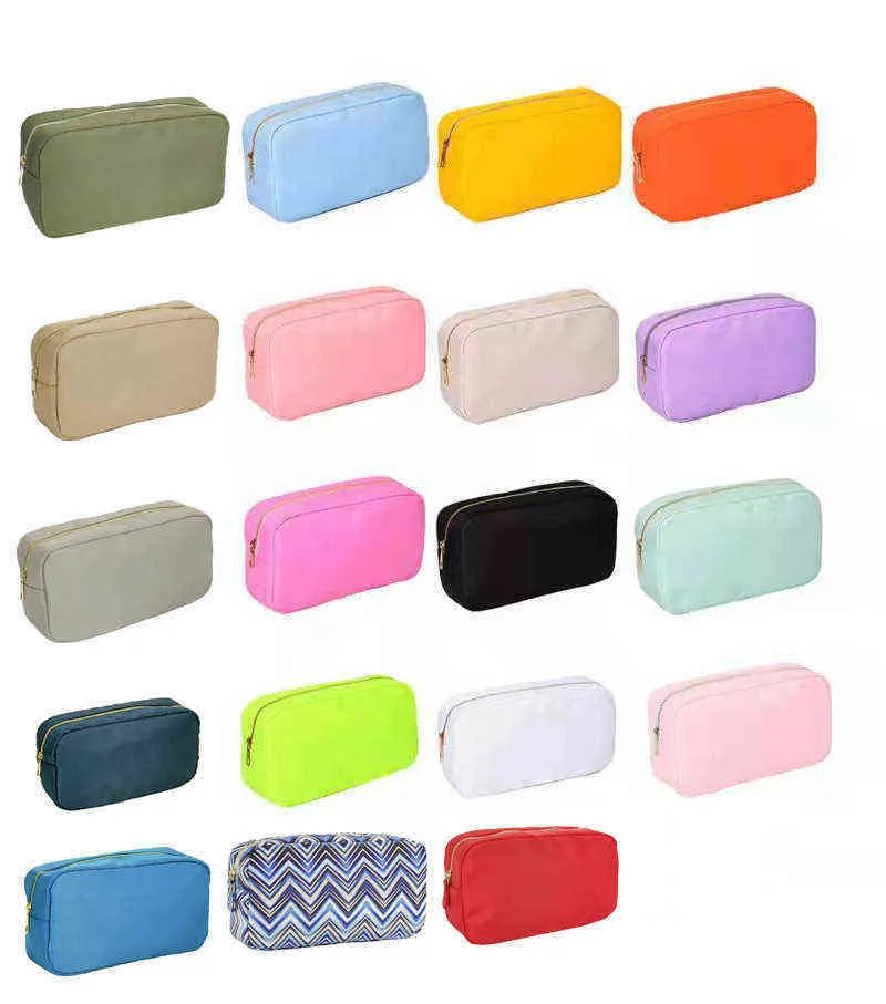 Cas imperméable à l'eau en nylon durable sac de toilette sacs cosmétiques pour la vente en gros couleur unie femme maquillage voyage beauté organisateur 220708