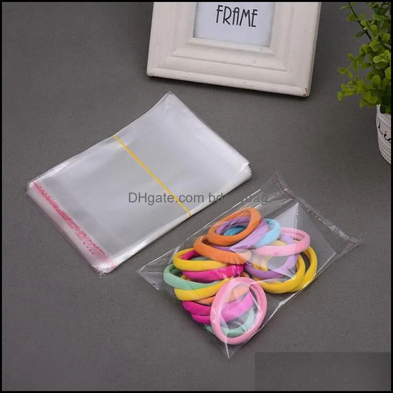 1000pcs clear resealable cellophane/bopp/poly 6*10cm transparent opp bag plastic self adhesive seal packaging bags