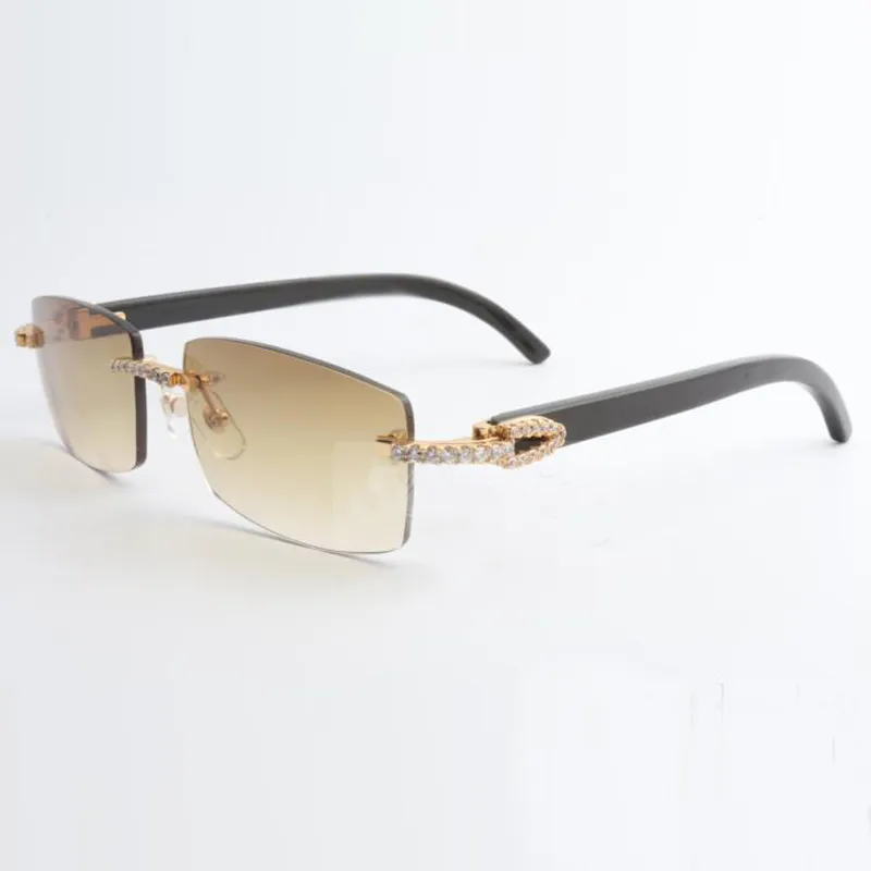 Medium diamond buffs sunglasses 3524012 with black horns sticks and 56 mm lens