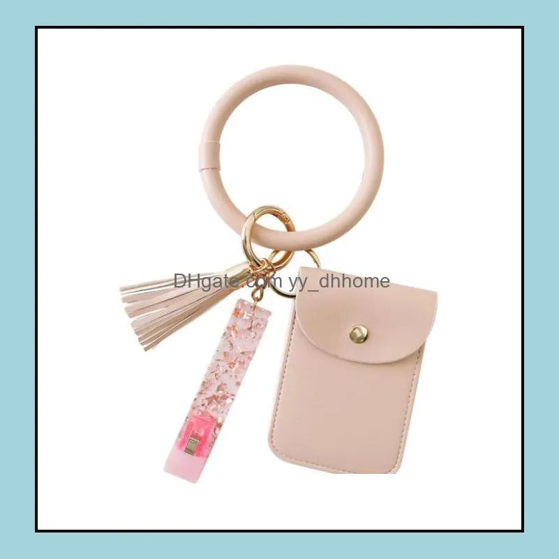 ups new pu bracelet bracelet key ring party favor bank reader leather card bag zero wallet fast