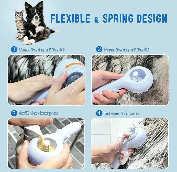 Outil de bain pour animaux de compagnie intérieur et outdoor