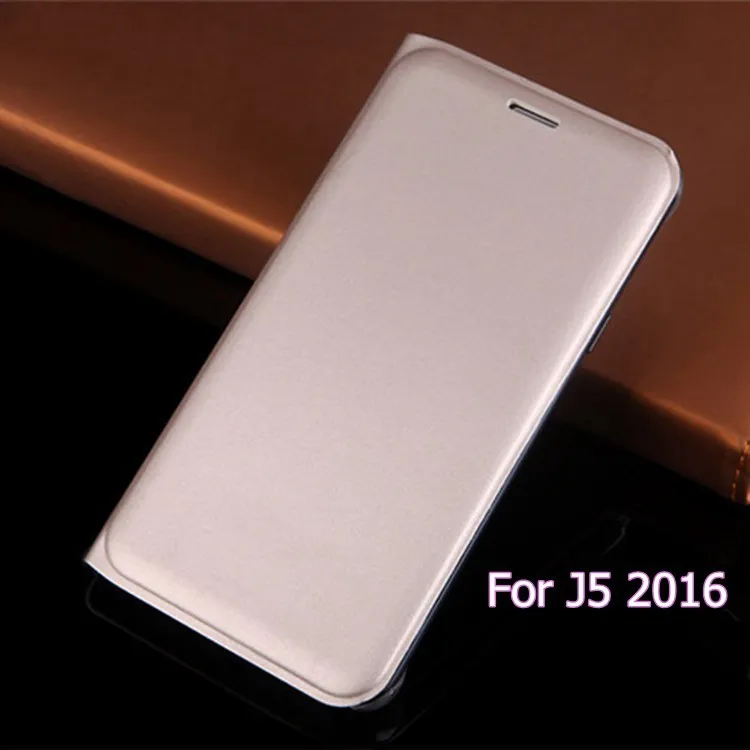 Casos de couro de carteira de capa de flip slim com coldre de máscara de manga de suporte para suporte para Samsung Galaxy J5 2016 J510 J510F J510H J510M
