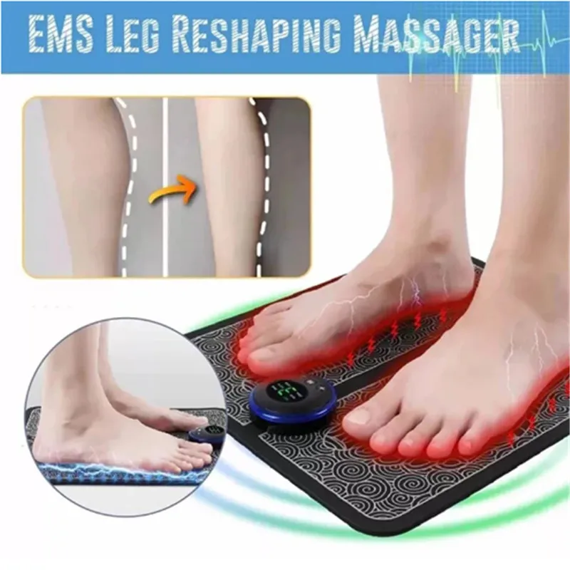 Tapis de massage des pieds Ems tens fisioterapia, coussin électrique pour les pieds, Circulation sanguine, acupuncture, soins de santé, Relaxation, douleur