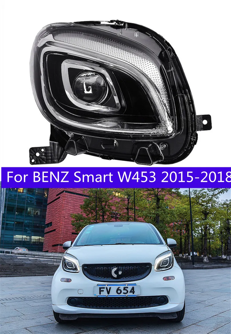 For Smart W453 LED front lights 15-18 Headlights DRL Turn Signal High Beam Angel Eye Projector bifocal Lens