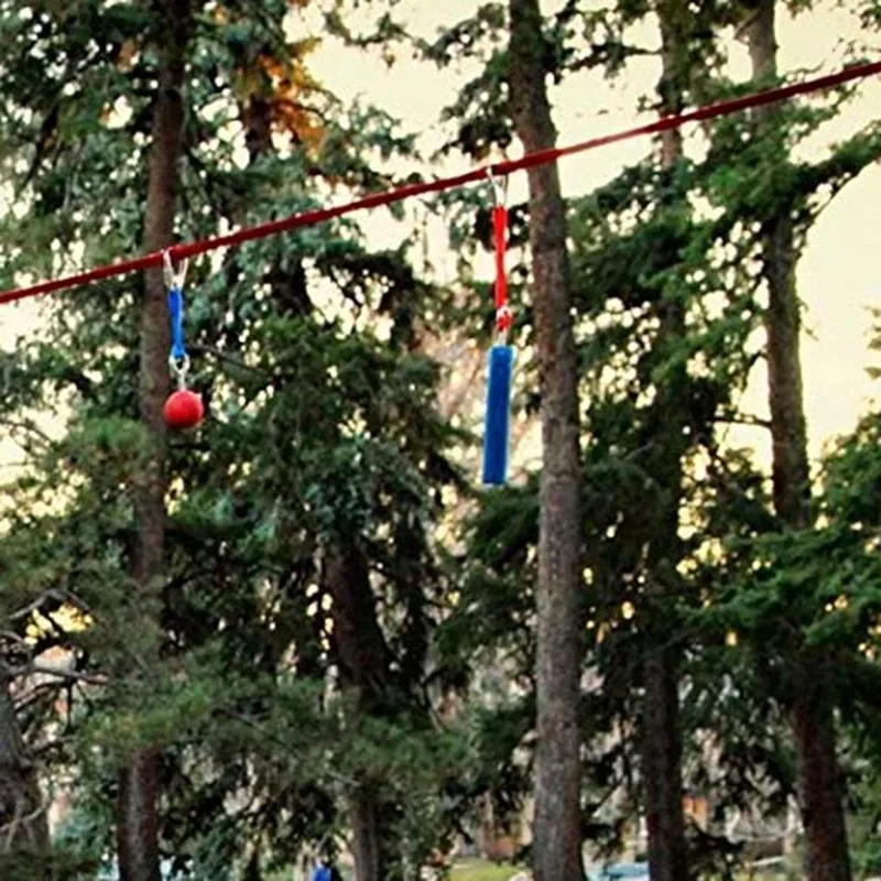 -Équipement d'entraînement en plein air Slackline, entraînement d'escalade d'obstacles, anneaux de gymnastique, accessoires de corde Ninja pour enfants