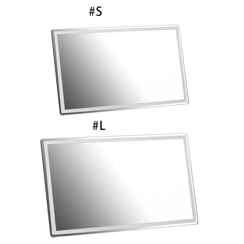 Decorações de interiores Universal Grust-On Car Sun Visor espelho maquiagem Vanidade de vidro espelhado de vidro 11x6.5cm/15x8cm Cosmético para viagens CFInter