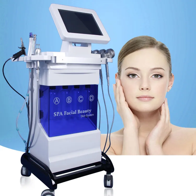 RF Skin hydrafaci Aqua Jet Peeling à l'eau avec système d'analyseur de peau Dermabrasion hydra smart ice blue machine