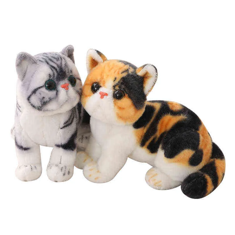 Pc Cm Belle Simulation Chat Peluches Jouets En Peluche Doux Animaux Poupées Kawaii Animal En Peluche Pour Enfants Enfants Anniversaire Décor J220704