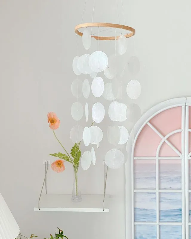 Nyhetsartiklar Husdekoration Natural Shell Wind Chimes Homestay Ornament Children's Room Small Hanging Bell