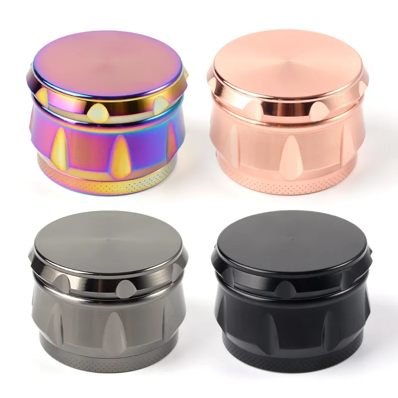 Drum Type Herb Grinders Smoking Accessories 4 Layers Zinc Alloy Multi Colors Net Weight 250g GR5963 5963IBS