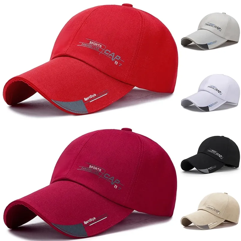 Mens för fisk utomhus klassisk linje sport fast färg sol baseball cap vår sommarhatt 220629