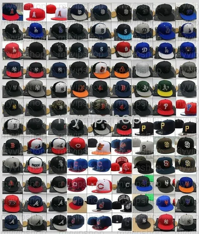 20234 myvipshop Tüm takım beyzbol takılmış kapaklar toptan sporlar düz tam kapalı futbol şapkaları kadın moda yaz snapback chapeau kemik