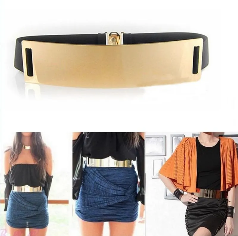 Belts Women Fashion Designer Gold Silver Color Luxury Waistband Femme Classy Elastic Ceinture Wide Belt Ladies Apparel AccessoryBelts