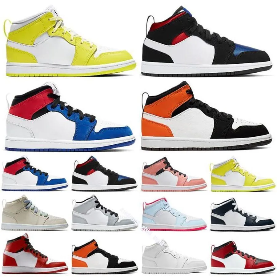 Jordns Little Kids Basketball Shoes Mismatch Theme I 1s Court